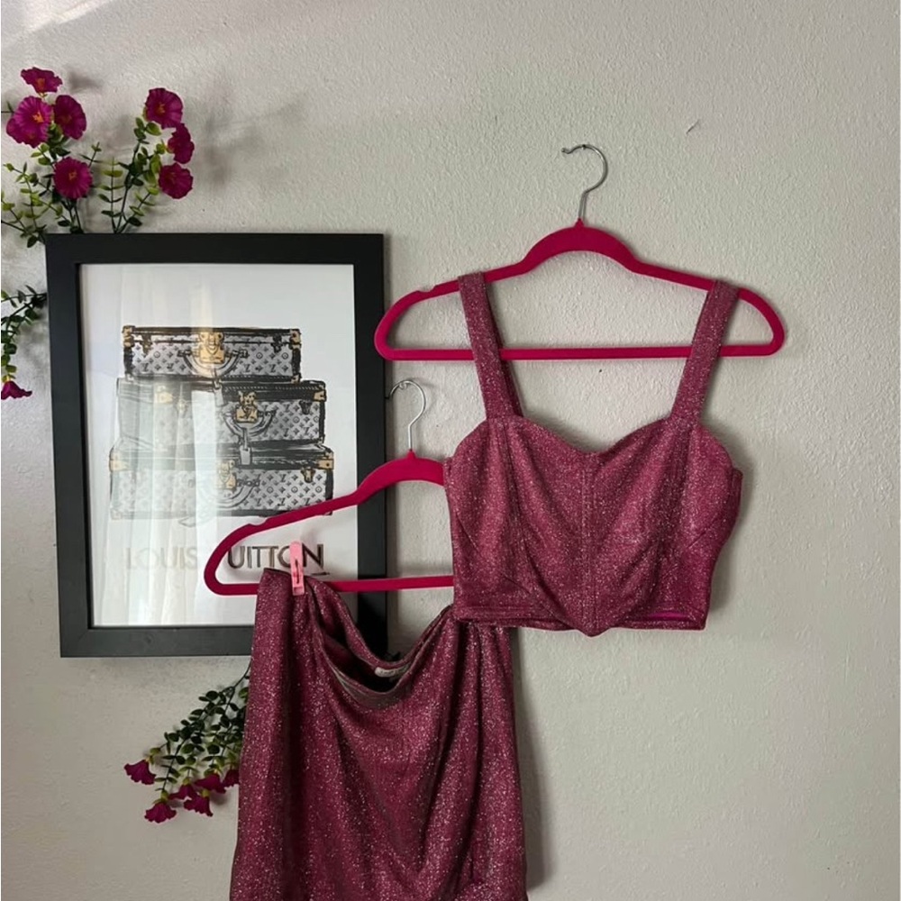 Sparkly Pink Two-Piece Set
